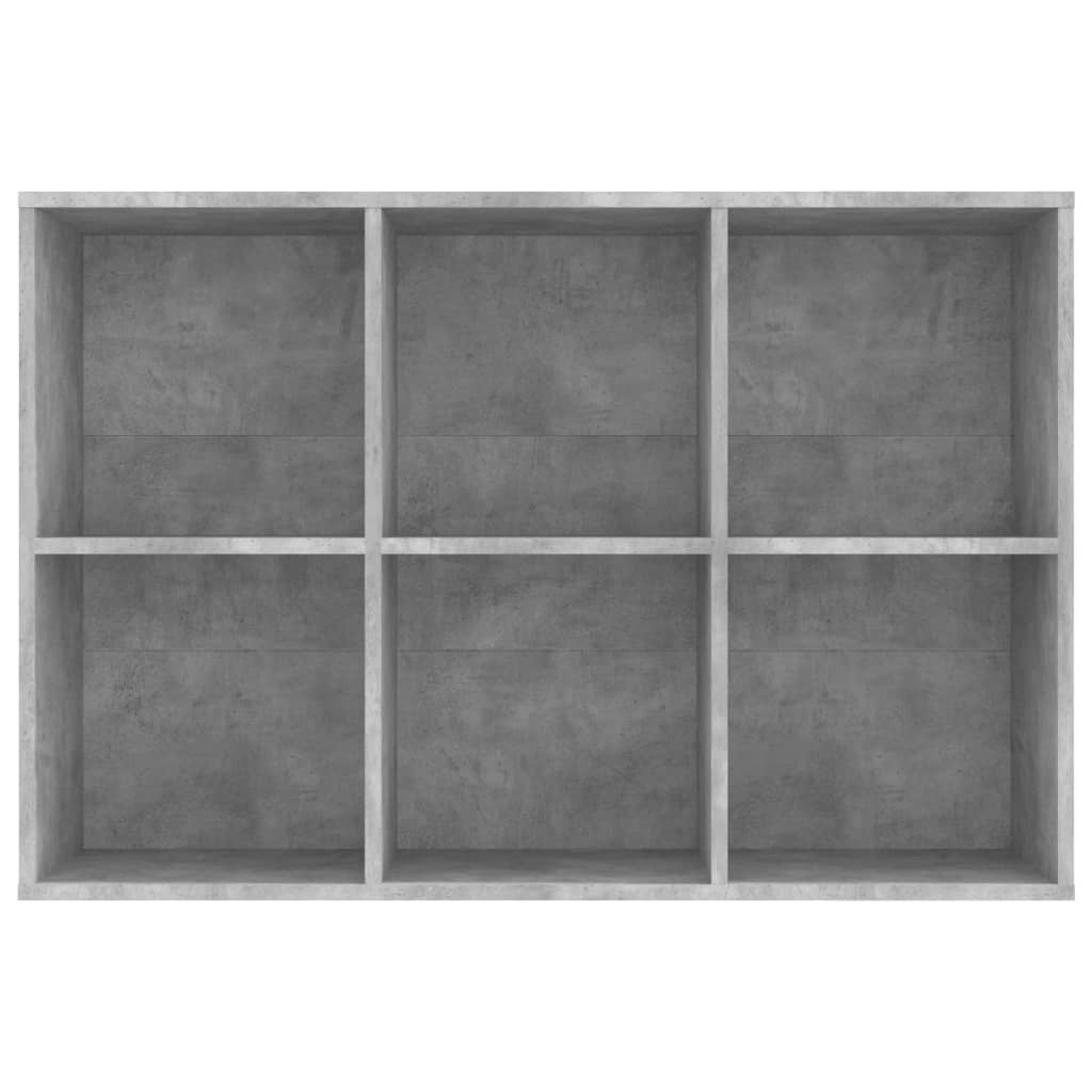 betonszürke szerelt fa könyv-/tálalószekrény 66x30x98 cm