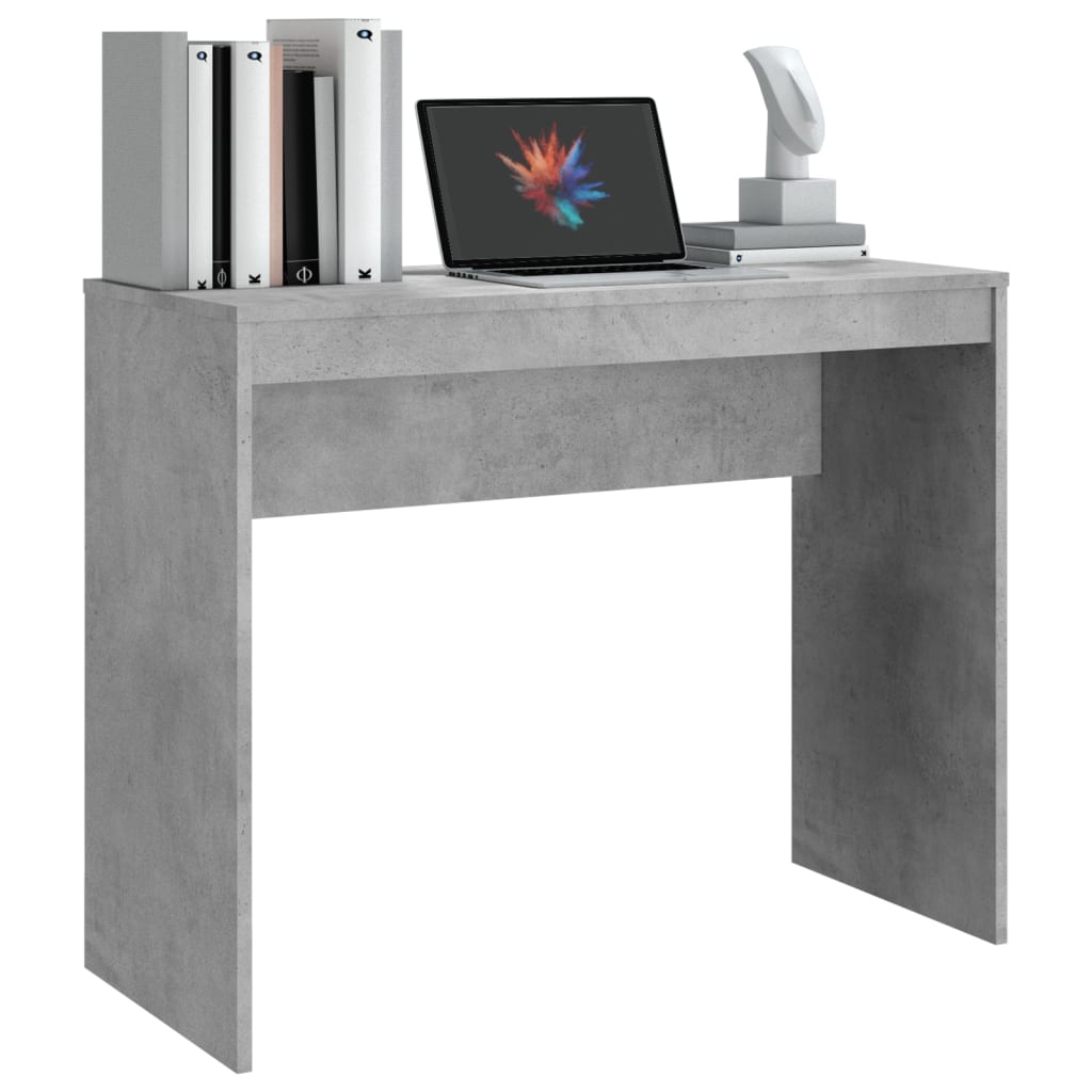 betonszürke szerelt fa íróasztal 90 x 40 x 72 cm