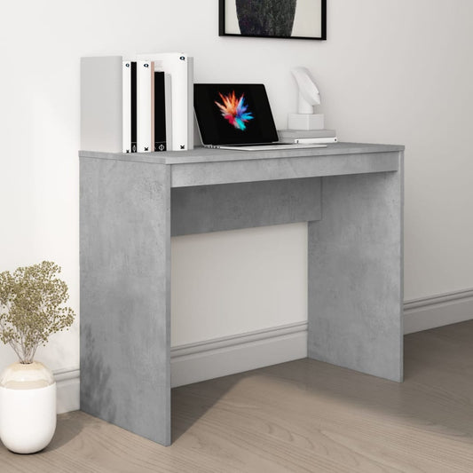 betonszürke szerelt fa íróasztal 90 x 40 x 72 cm