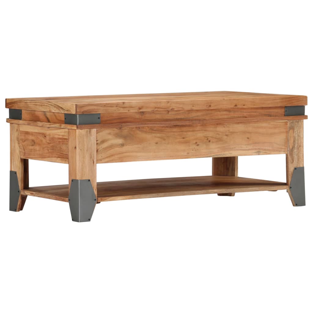 tömör akácfa dohányzóasztal 110 x 52 x 45 cm