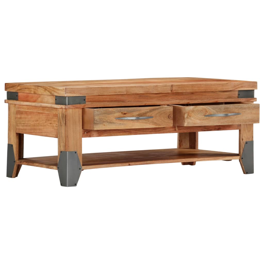 tömör akácfa dohányzóasztal 110 x 52 x 45 cm