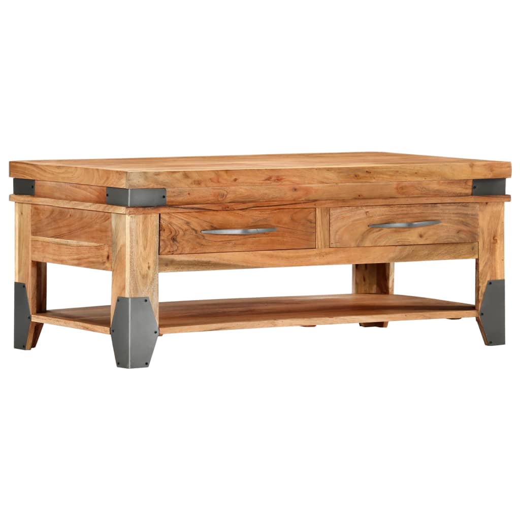 tömör akácfa dohányzóasztal 110 x 52 x 45 cm