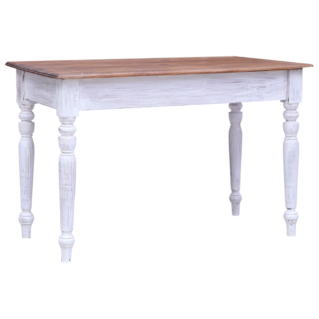 fehér tömör mahagóni fa fiókos íróasztal 117 x 57 x 75 cm