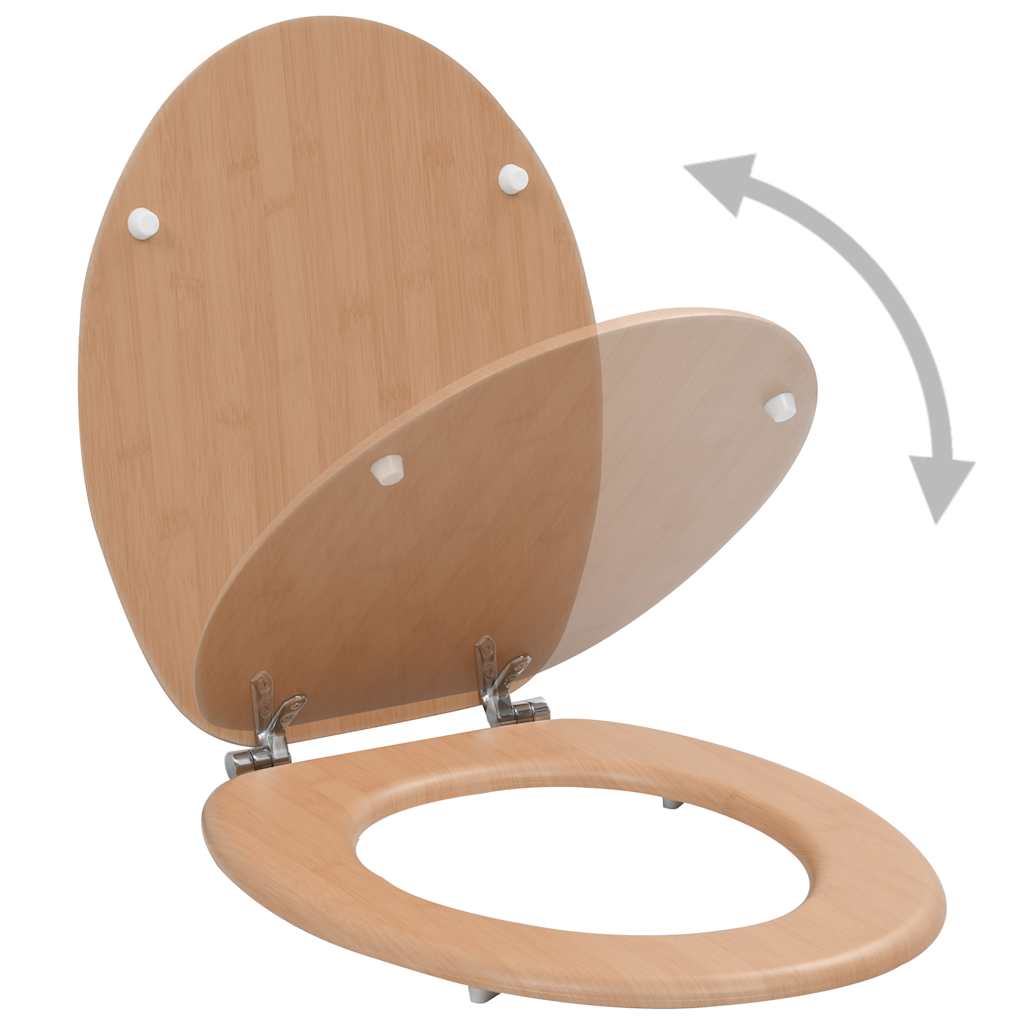 2 db bambuszmintás MDF WC-ülőke