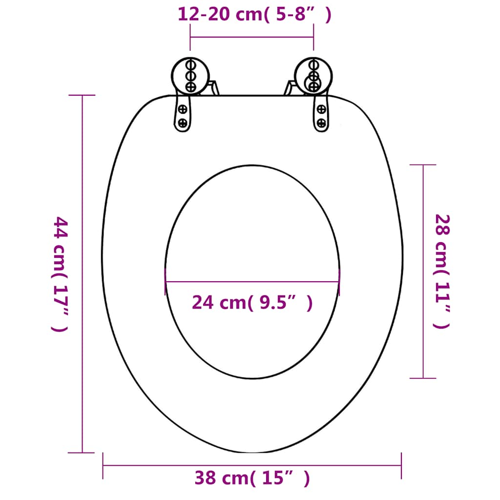 2 db tengericsillag mintás MDF WC-ülőke lassan csukódó fedéllel