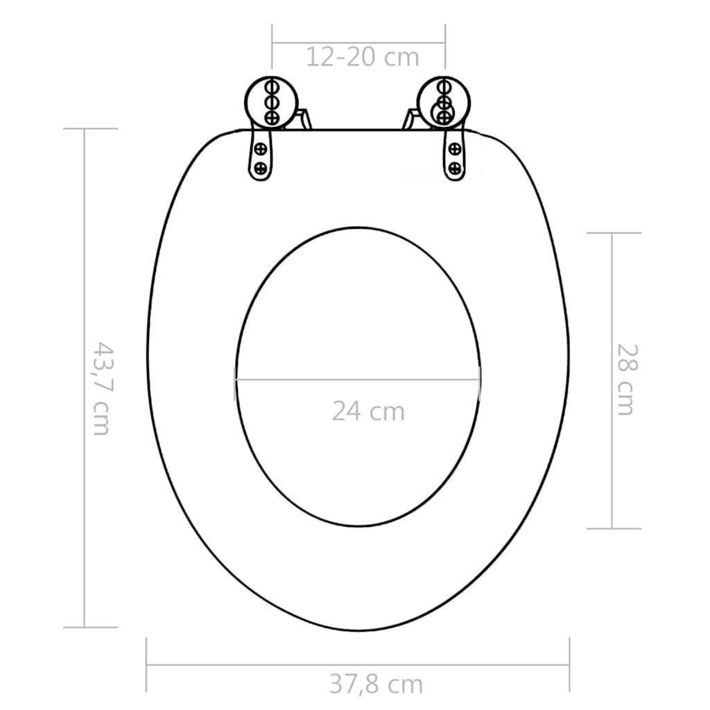 2 db porcelánmintás MDF WC-ülőke lassan csukódó fedéllel