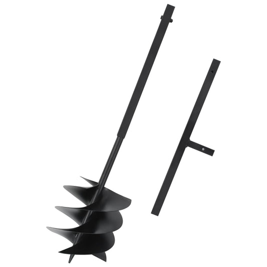 fekete acél földfúró markolattal 250 mm