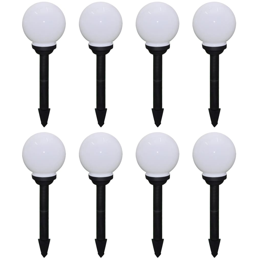 8 db kültéri gyalogjáró LED-lámpa cölöppel 15 cm
