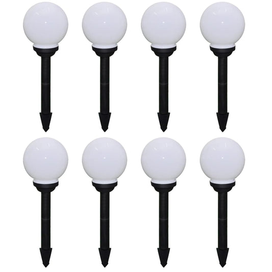 8 db kültéri gyalogjáró LED-lámpa cölöppel 15 cm