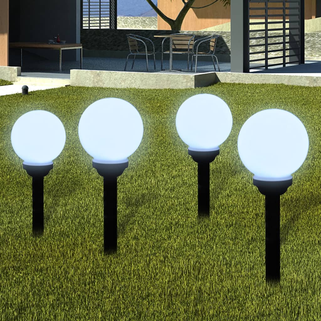 8 db kültéri gyalogjáró LED-lámpa cölöppel 15 cm
