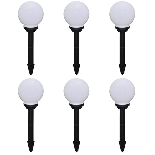 6 db kültéri gyalogjáró LED-lámpa cölöppel 20 cm