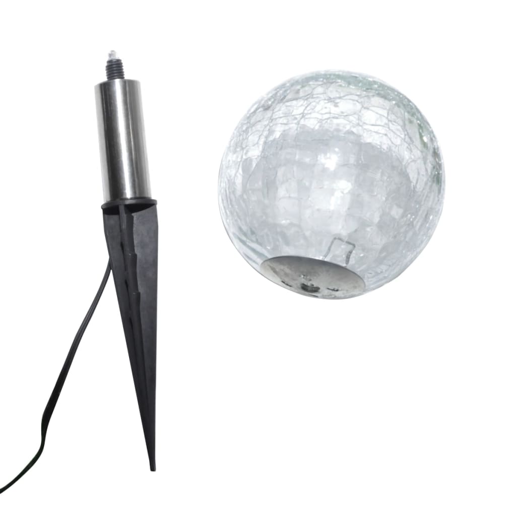 6 db LED kerti gömblámpa cövekkel és napelemmel