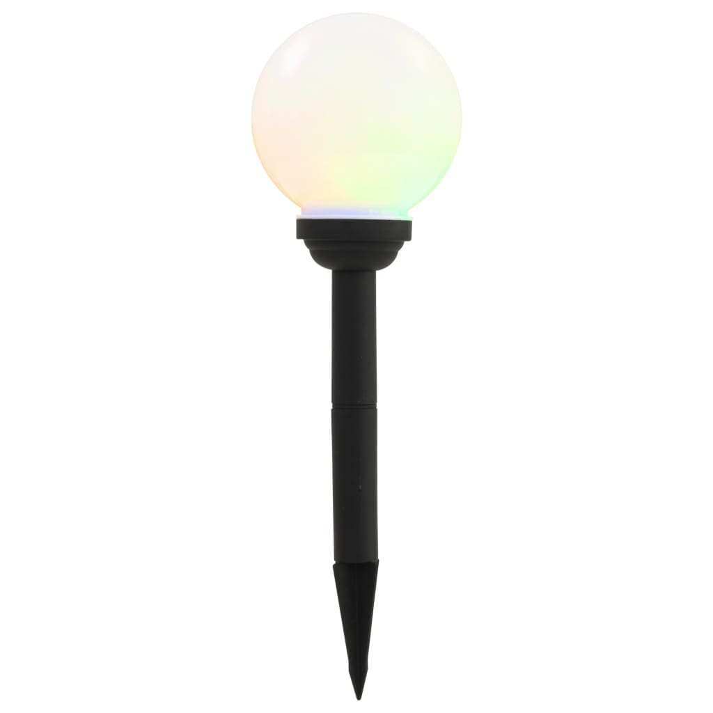 8 db napelemes kültéri LED gömblámpa 15 cm RGB