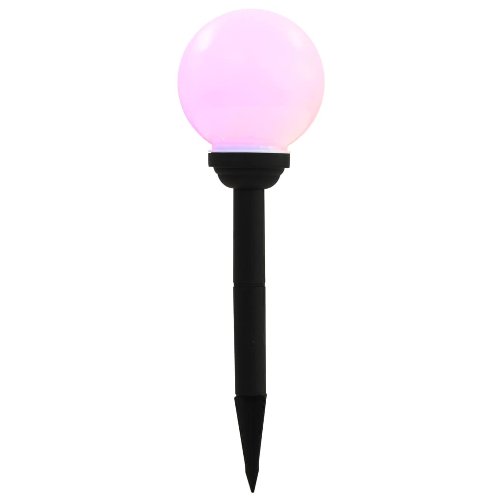 8 db napelemes kültéri LED gömblámpa 15 cm RGB
