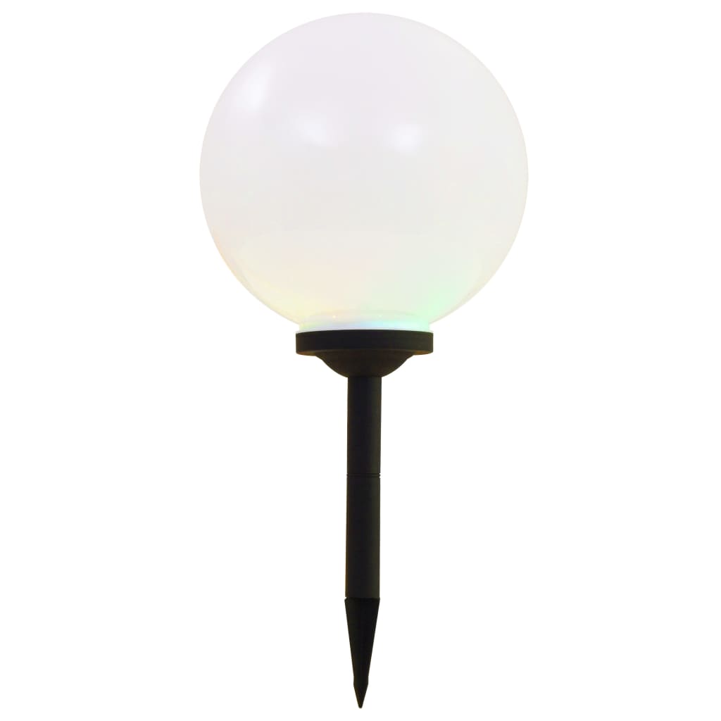 4 db napelemes kültéri LED gömblámpa 30 cm RGB