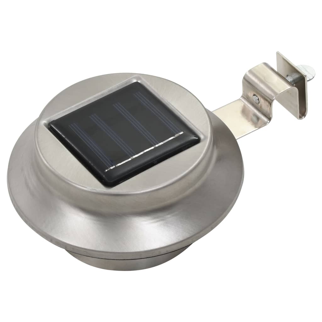 12 db fehér kerek kültéri napelemes LED lámpa 12 cm