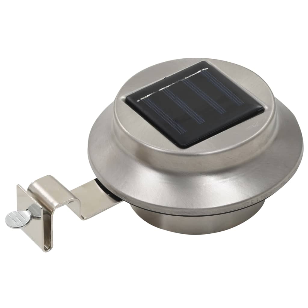 12 db fehér kerek kültéri napelemes LED lámpa 12 cm