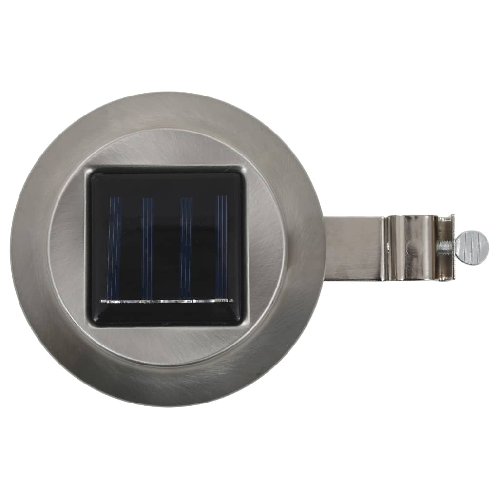 12 db fehér kerek kültéri napelemes LED lámpa 12 cm