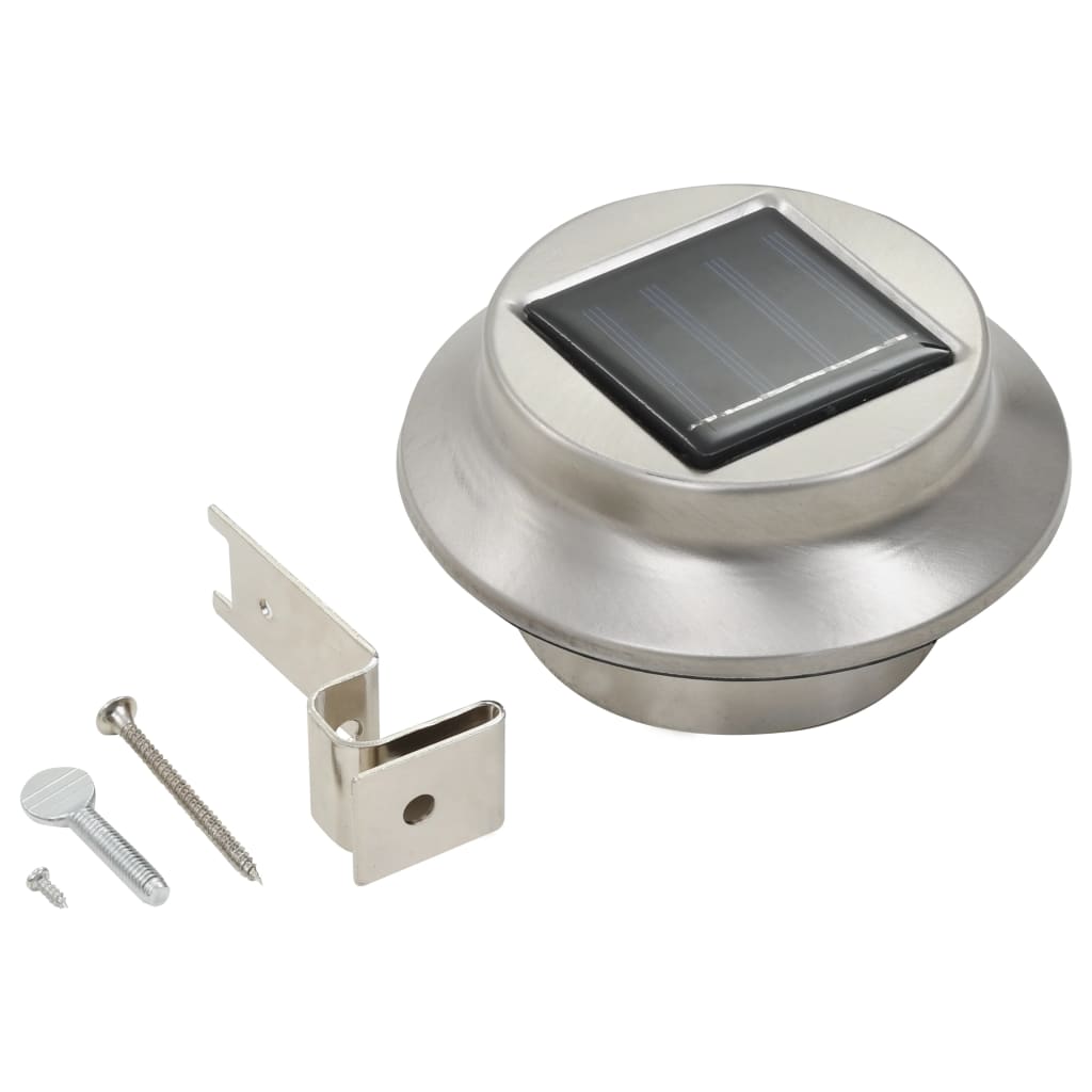 12 db fehér kerek kültéri napelemes LED lámpa 12 cm