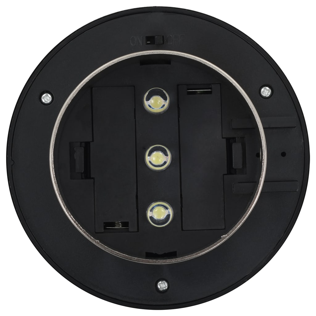 12 db fehér kerek kültéri napelemes LED lámpa 12 cm