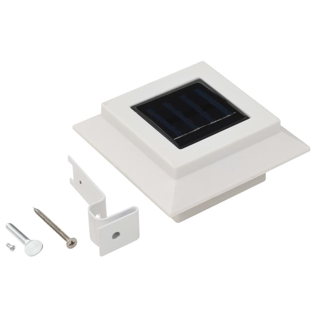 12 db fehér négyzet alakú kültéri napelemes LED lámpa 12 cm