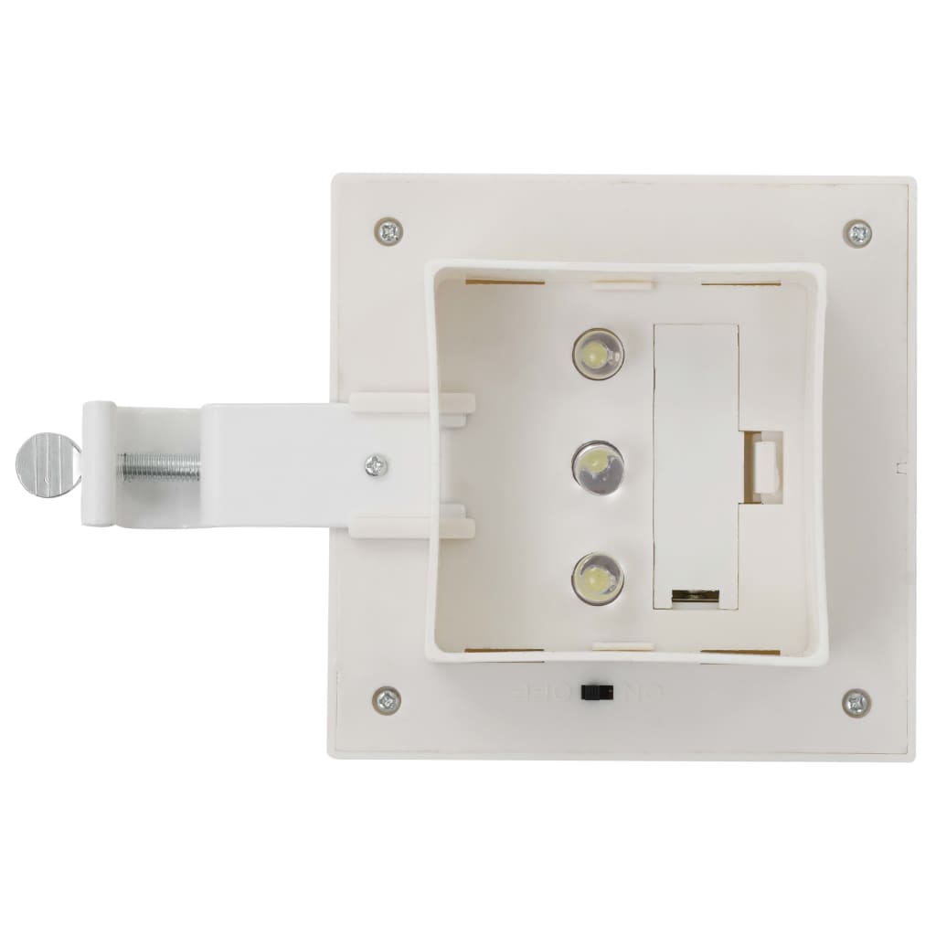 12 db fehér négyzet alakú kültéri napelemes LED lámpa 12 cm