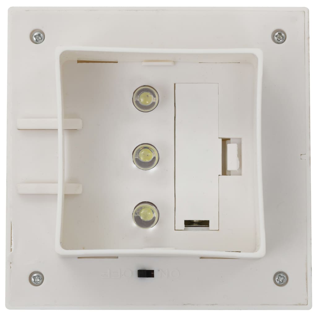 12 db fehér négyzet alakú kültéri napelemes LED lámpa 12 cm