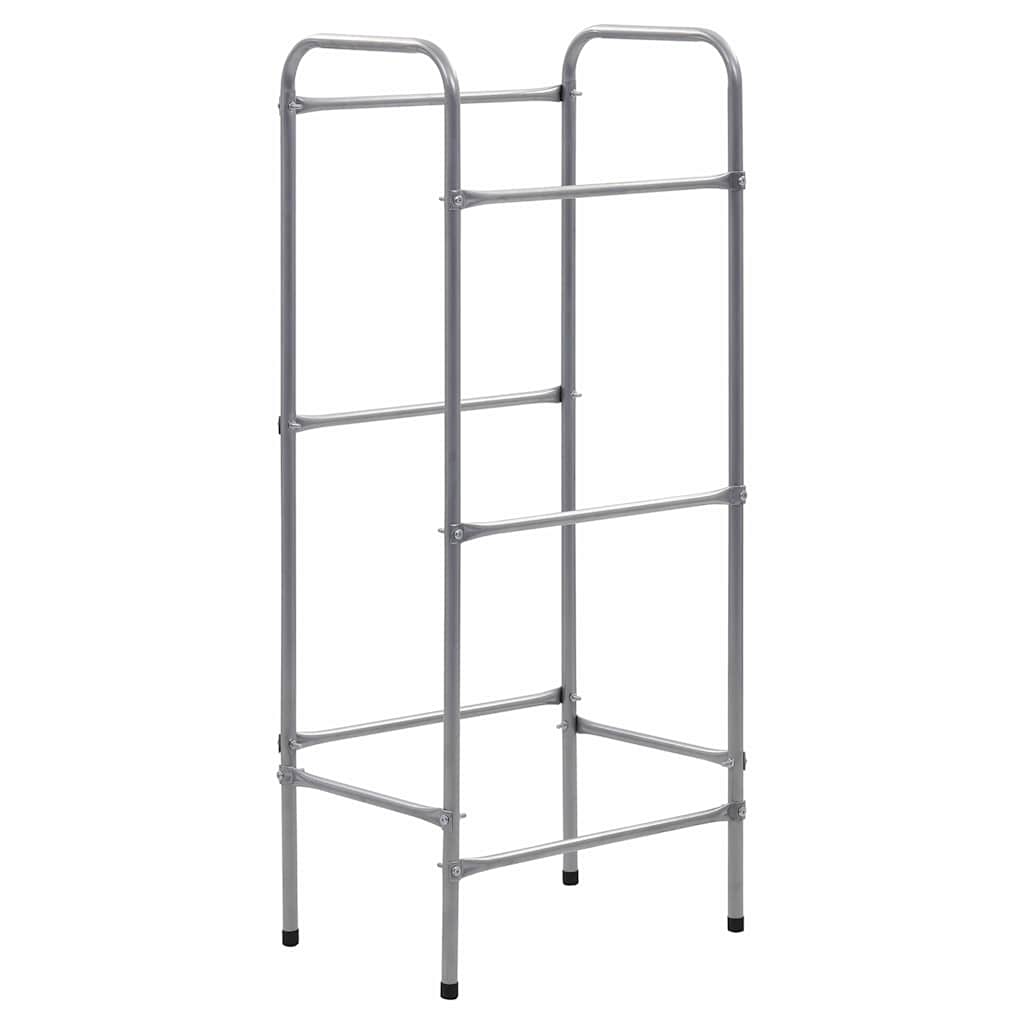 ezüst acél tárolópolc 3 ládához 50 x 33 x 116 cm