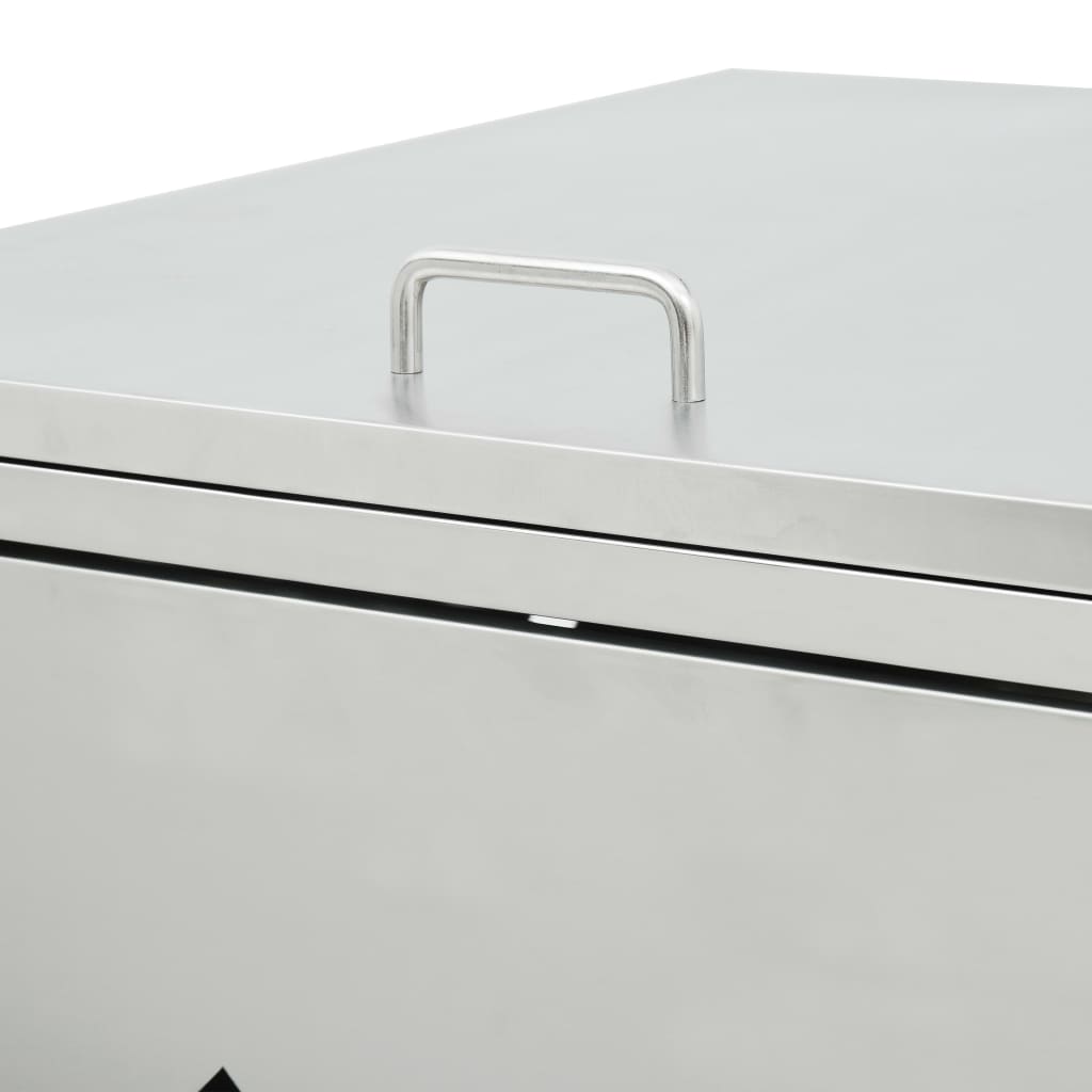 rozsdamentes acél keret gurítható szemeteskukához 240 liter