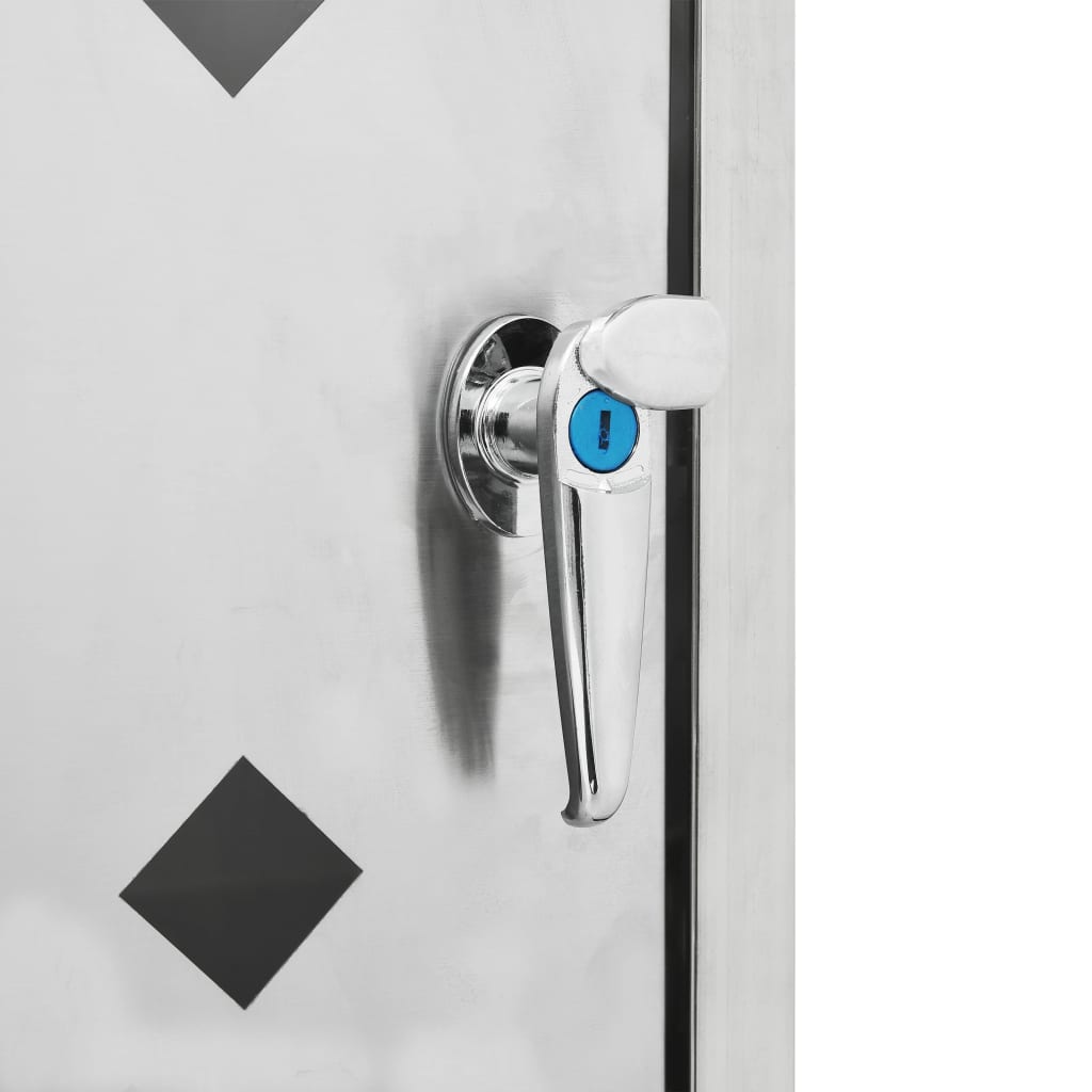 rozsdamentes acél keret gurítható szemeteskukához 240 liter