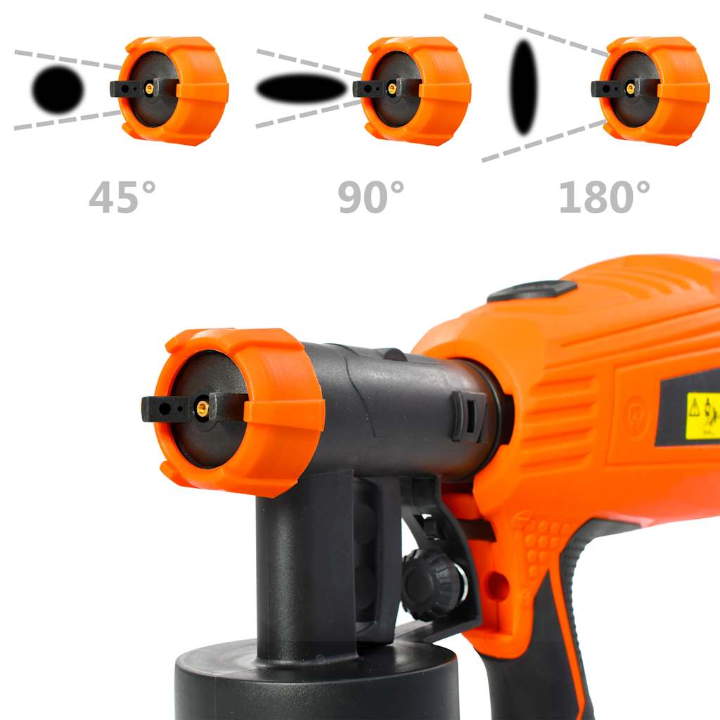 elektromos festékszóró pisztoly 3 szórófejjel 500 W 800 ml