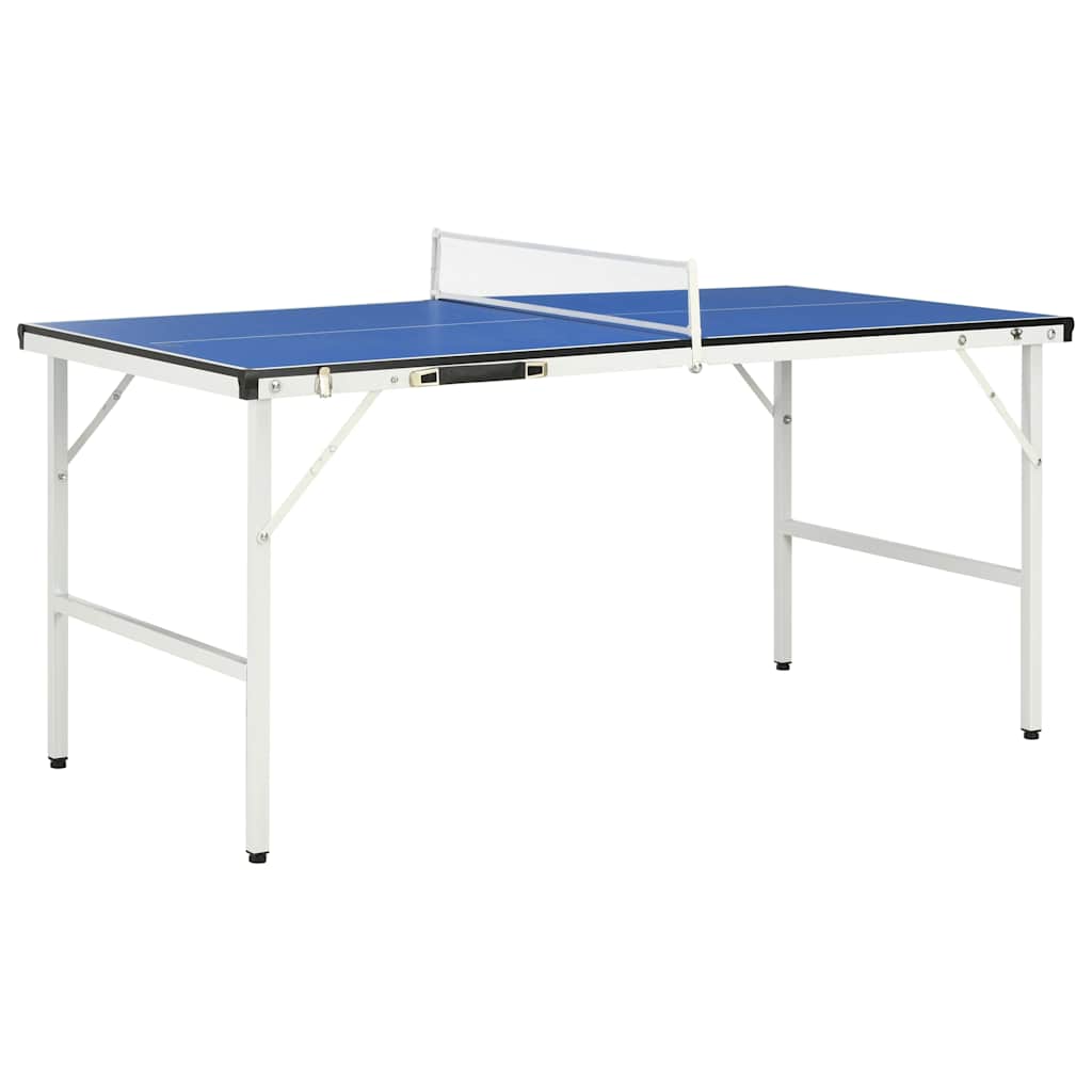 1,5 méteres kék pingpongasztal hálóval 152 x 76 x 66 cm
