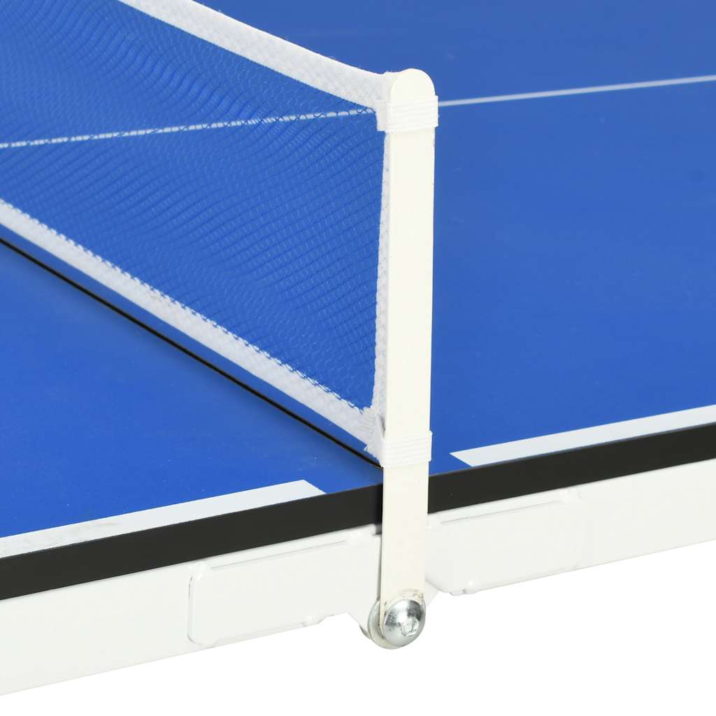 1,5 méteres kék pingpongasztal hálóval 152 x 76 x 66 cm
