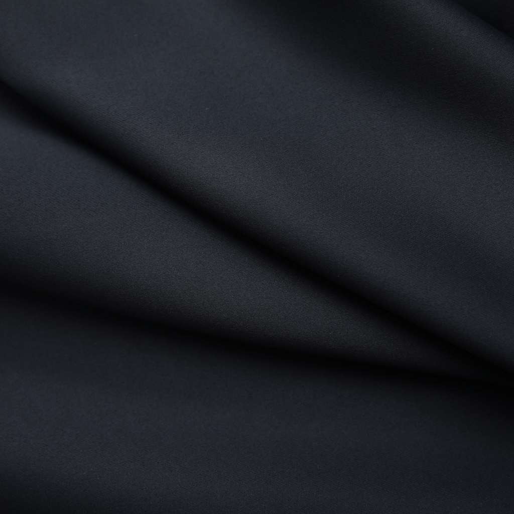 2 db fekete sötétítőfüggöny kampókkal 140 x 225 cm