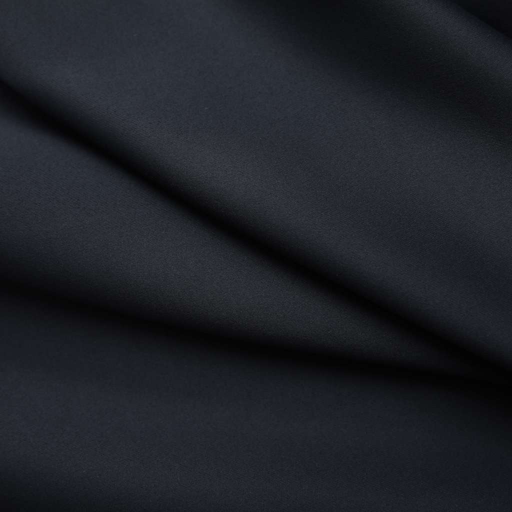 fekete sötétítőfüggöny kampókkal 290 x 245 cm