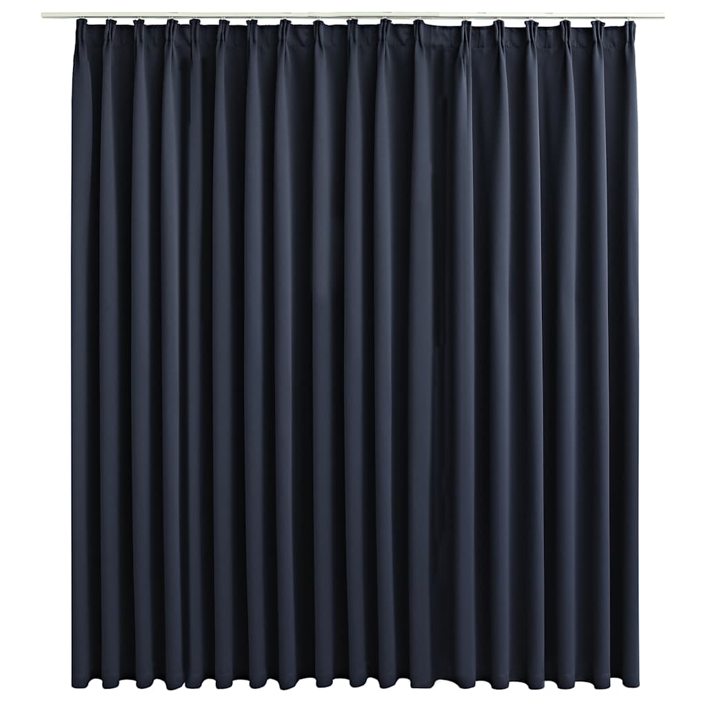 antracitszürke sötétítőfüggöny kampókkal 290 x 245 cm