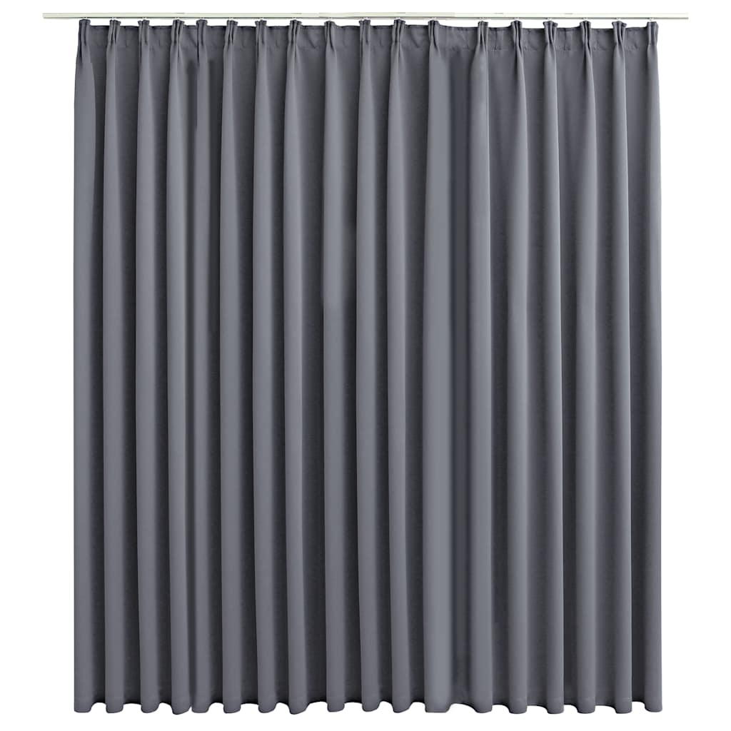 szürke sötétítőfüggöny kampókkal 290 x 245 cm