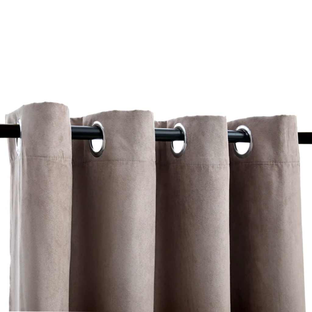 2 db tópszínű sötétítőfüggöny fémgyűrűkkel 140 x 225 cm