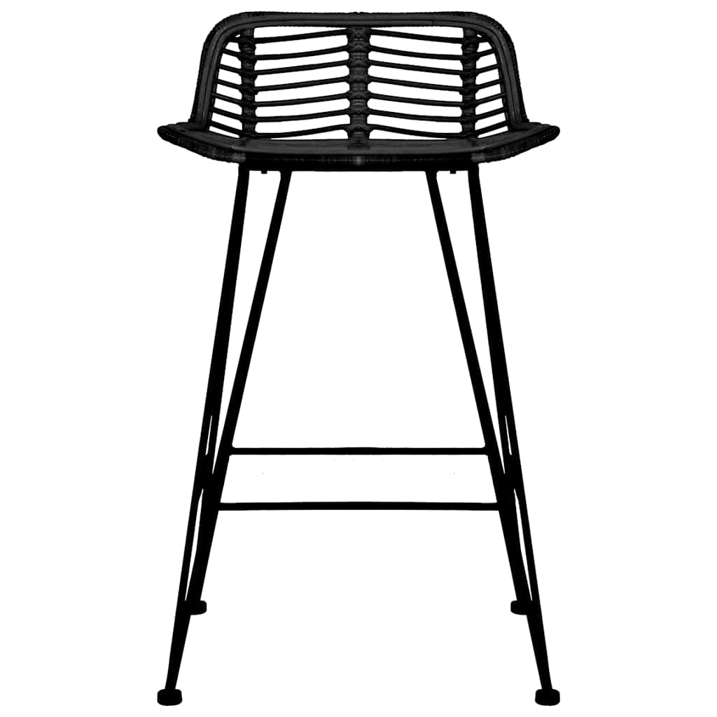 2 db fekete rattan bárszék