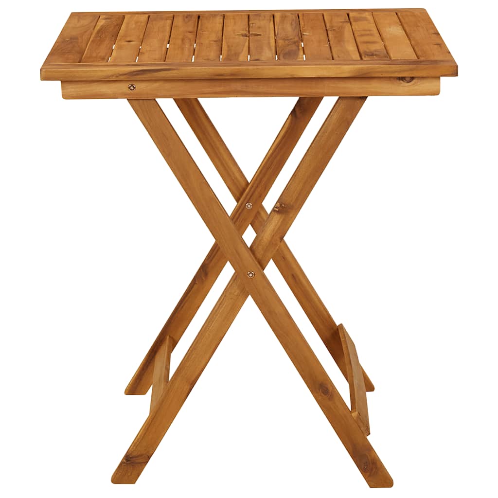 tömör akácfa összecsukható kerti asztal 70 x 70 x 75 cm