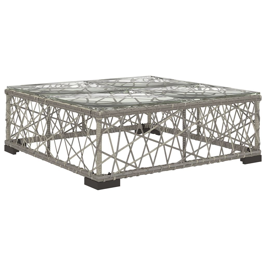 5 részes szürke polyrattan kerti ülőgarnitúra párnákkal
