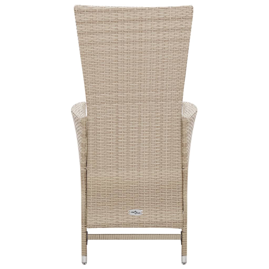 7 részes bézs polyrattan kültéri étkezőszett párnákkal