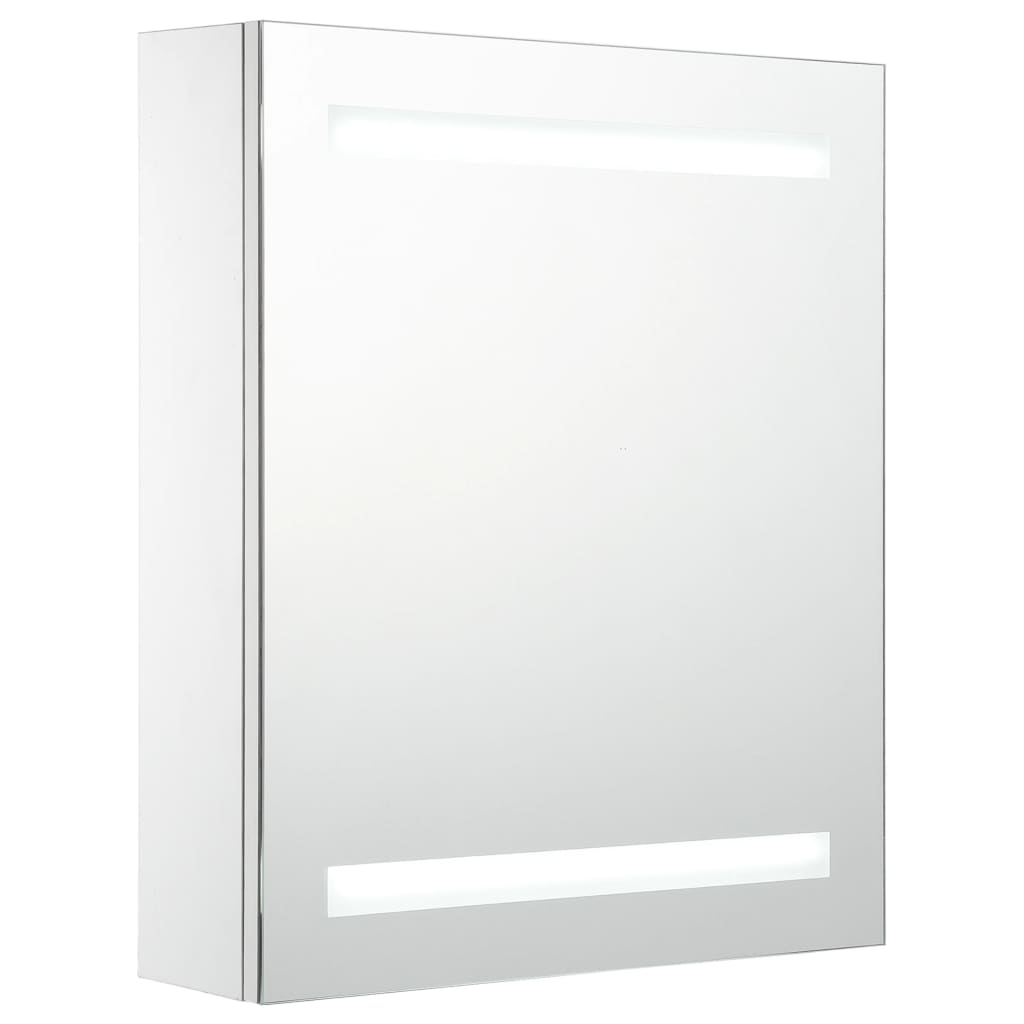 tükrös fürdőszobaszekrény LED világítással 50 x 13,5 x 60 cm