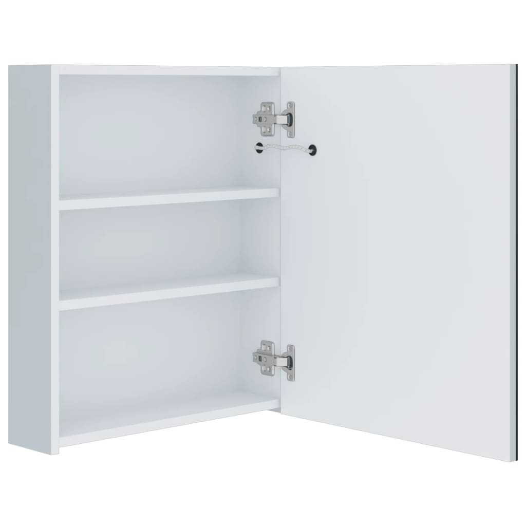 tükrös fürdőszobaszekrény LED világítással 50 x 13,5 x 60 cm