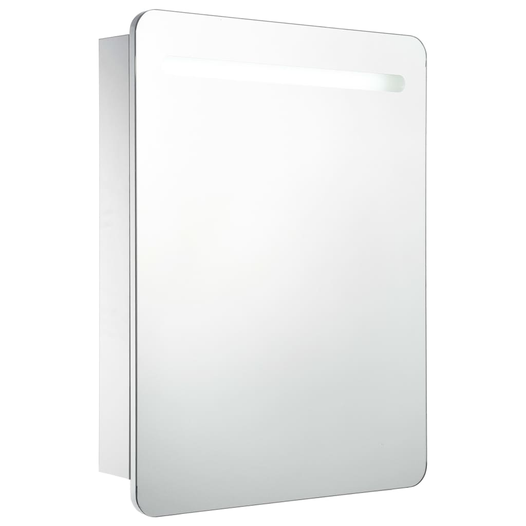 tükrös fürdőszobaszekrény LED világítással 60 x 11 x 80 cm