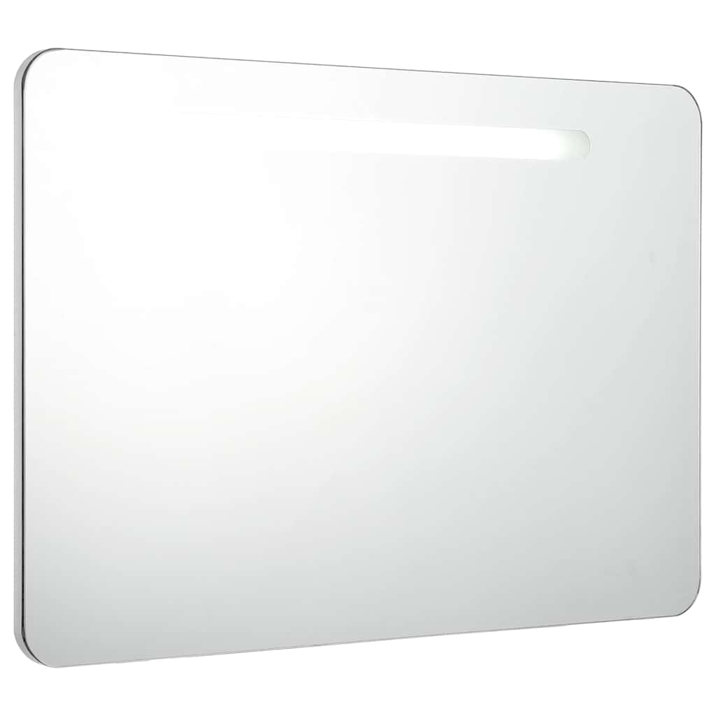 tükrös fürdőszobaszekrény LED világítással 80 x 9,5 x 55 cm