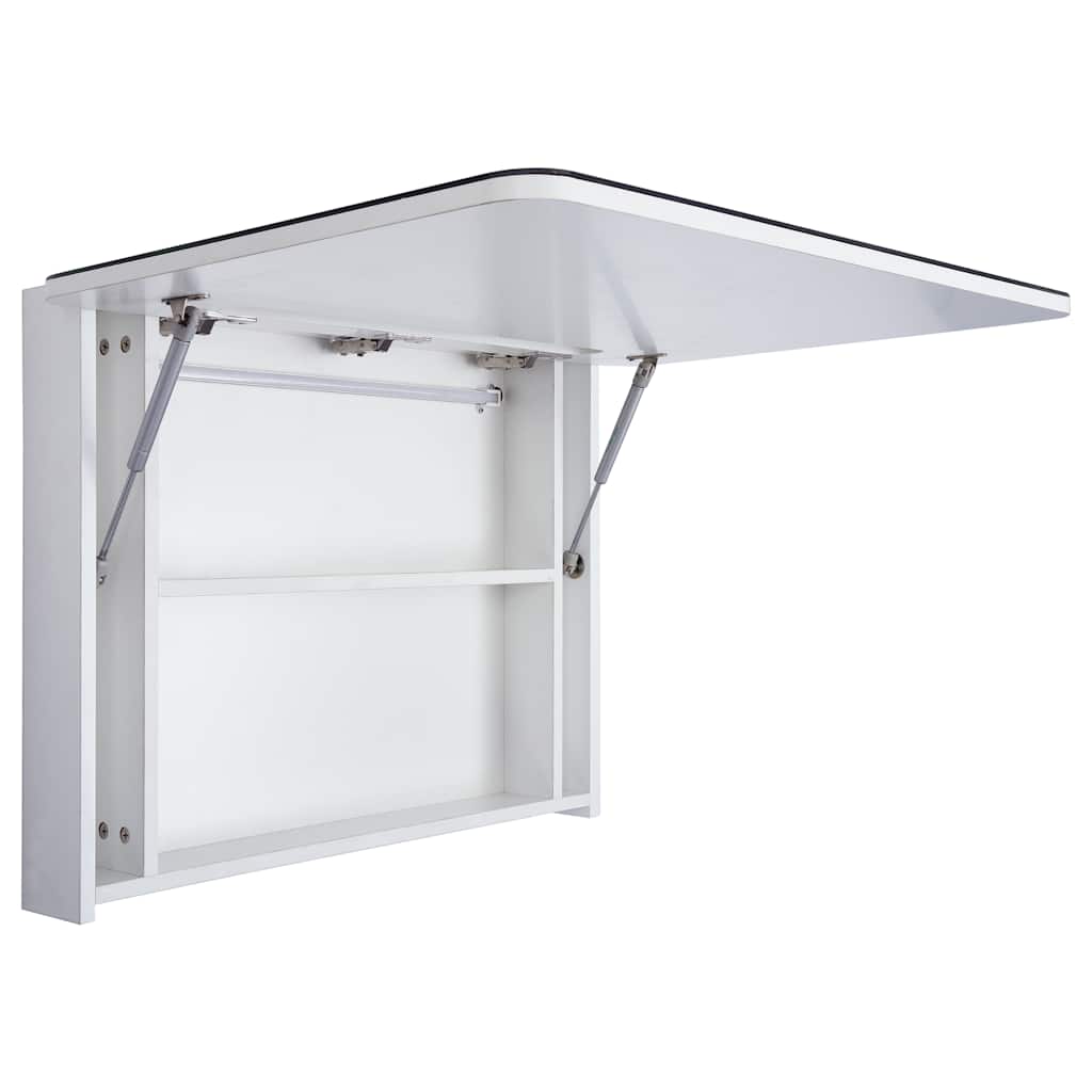 tükrös fürdőszobaszekrény LED világítással 80 x 9,5 x 55 cm