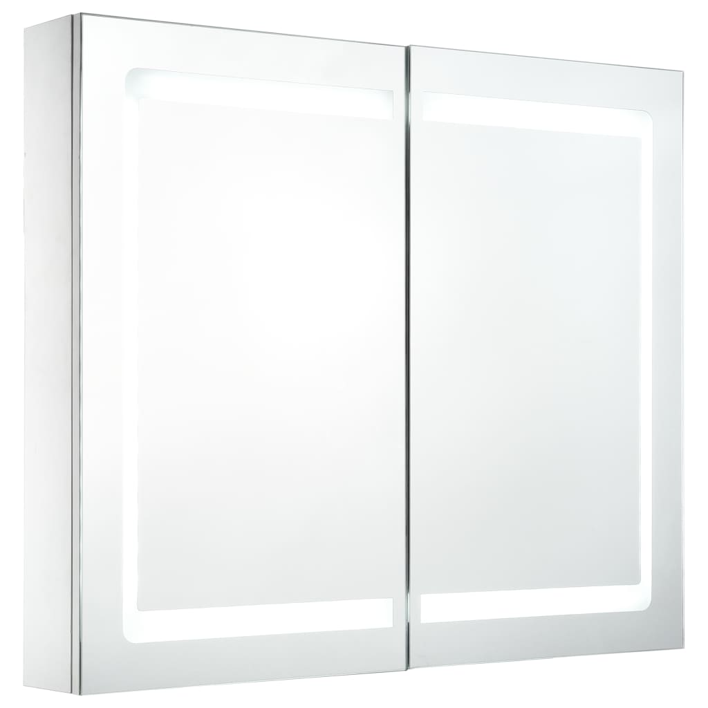 tükrös fürdőszobaszekrény LED világítással 80 x 12,2 x 68 cm