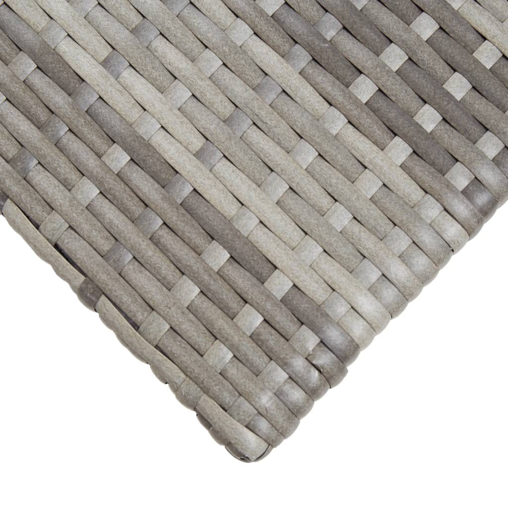 szürke polyrattan teázóasztal 50 x 50 x 47 cm