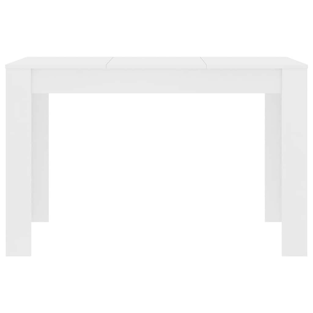 fehér szerelt fa étkezőasztal 120 x 60 x 76 cm